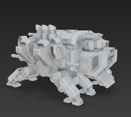 3D Printable Iron Oath Mammoth Multi Legged Transporter 3D model_17