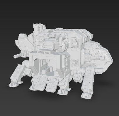 3D Printable Iron Oath Mammoth Multi Legged Transporter 3D model_4