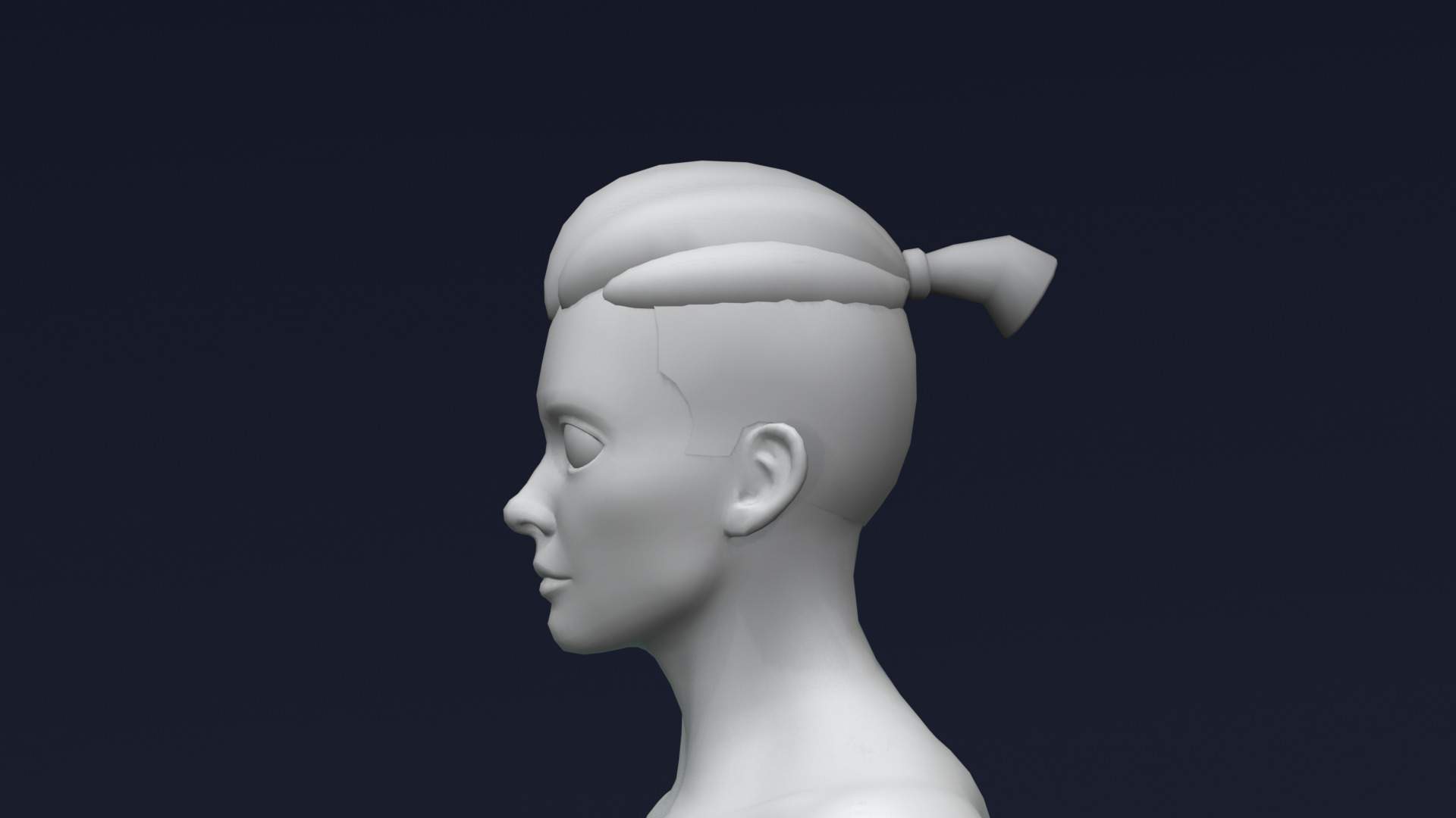 Stylized Strong Female Body Base Mesh Rigged with IK FK Switch Low-poly 3D model_9