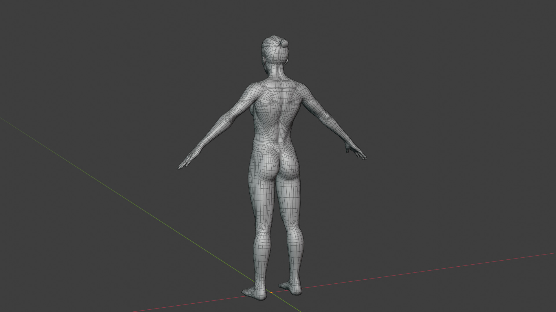 Stylized Strong Female Body Base Mesh Rigged with IK FK Switch Low-poly 3D model_20