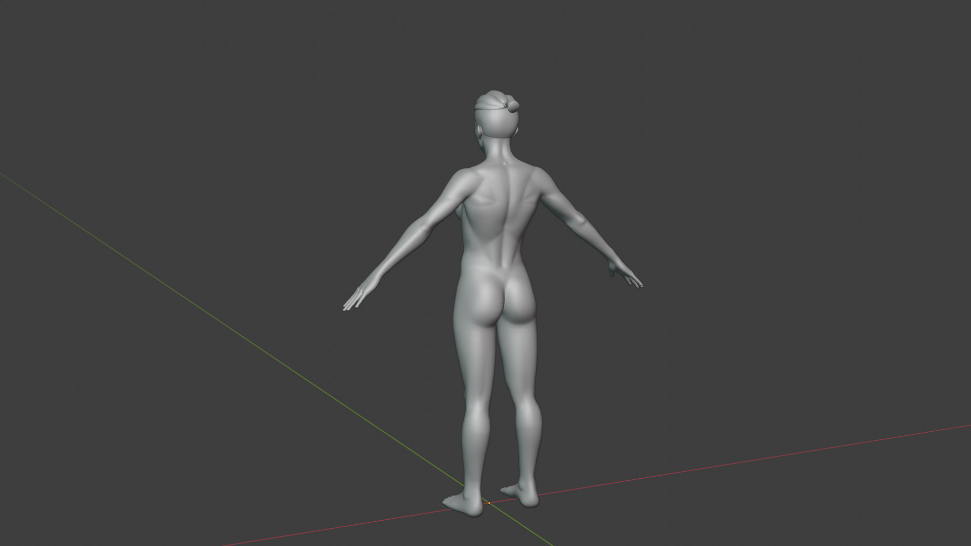 Stylized Strong Female Body Base Mesh Rigged with IK FK Switch Low-poly 3D model_17