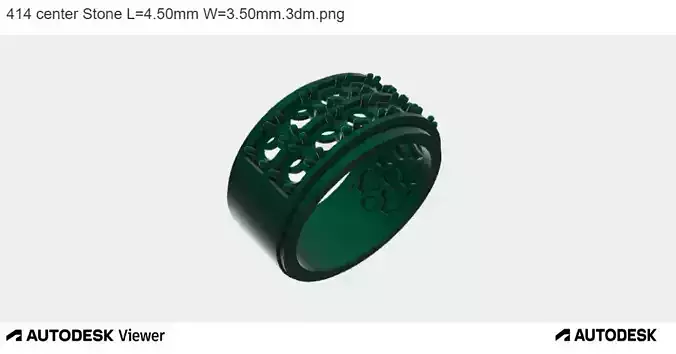 Emerald Lattice Ring 3D print model