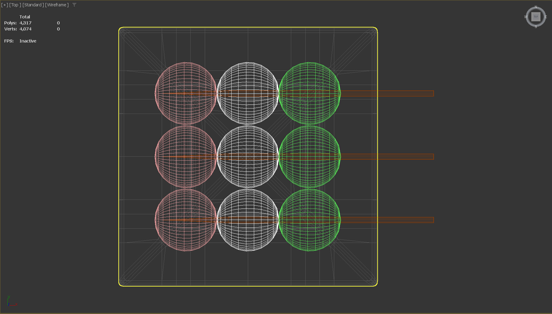 Stylized Low-Poly Hanami Dango Three-colored Dango Low-poly 3D model_12
