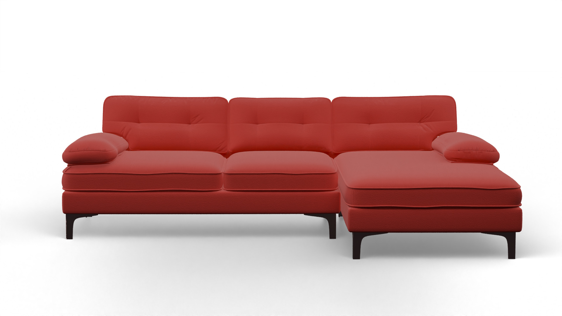 brown fabric sofa 3D model_2