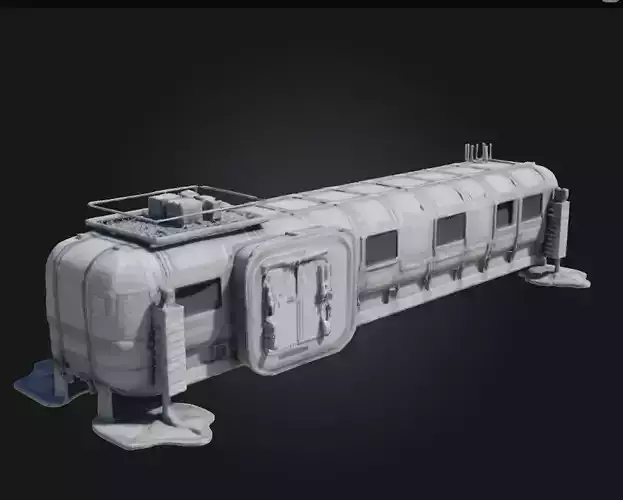 Futuristic Habitat Module  Sci-Fi Living Pod 3D model