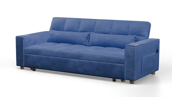 blue fabric sofa 3D model