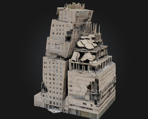 Crumbled Towers  Echoes of a Forgotten Fortress 3D model