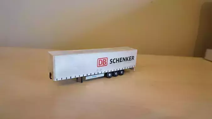 Pre supported H0 1 87 scale tarp trailer proxy 3D print model