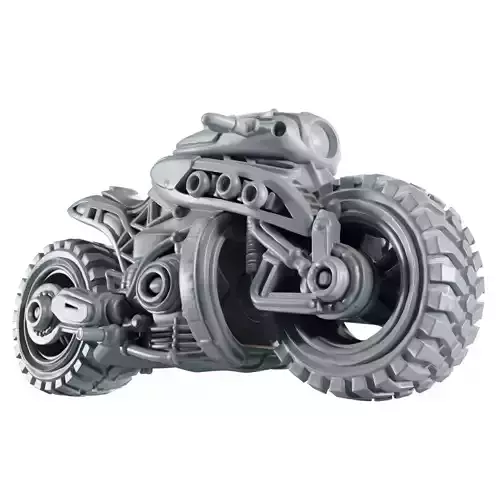 Sci Fi Motorcycle 3D Model 250mm One Piece Printable STL
