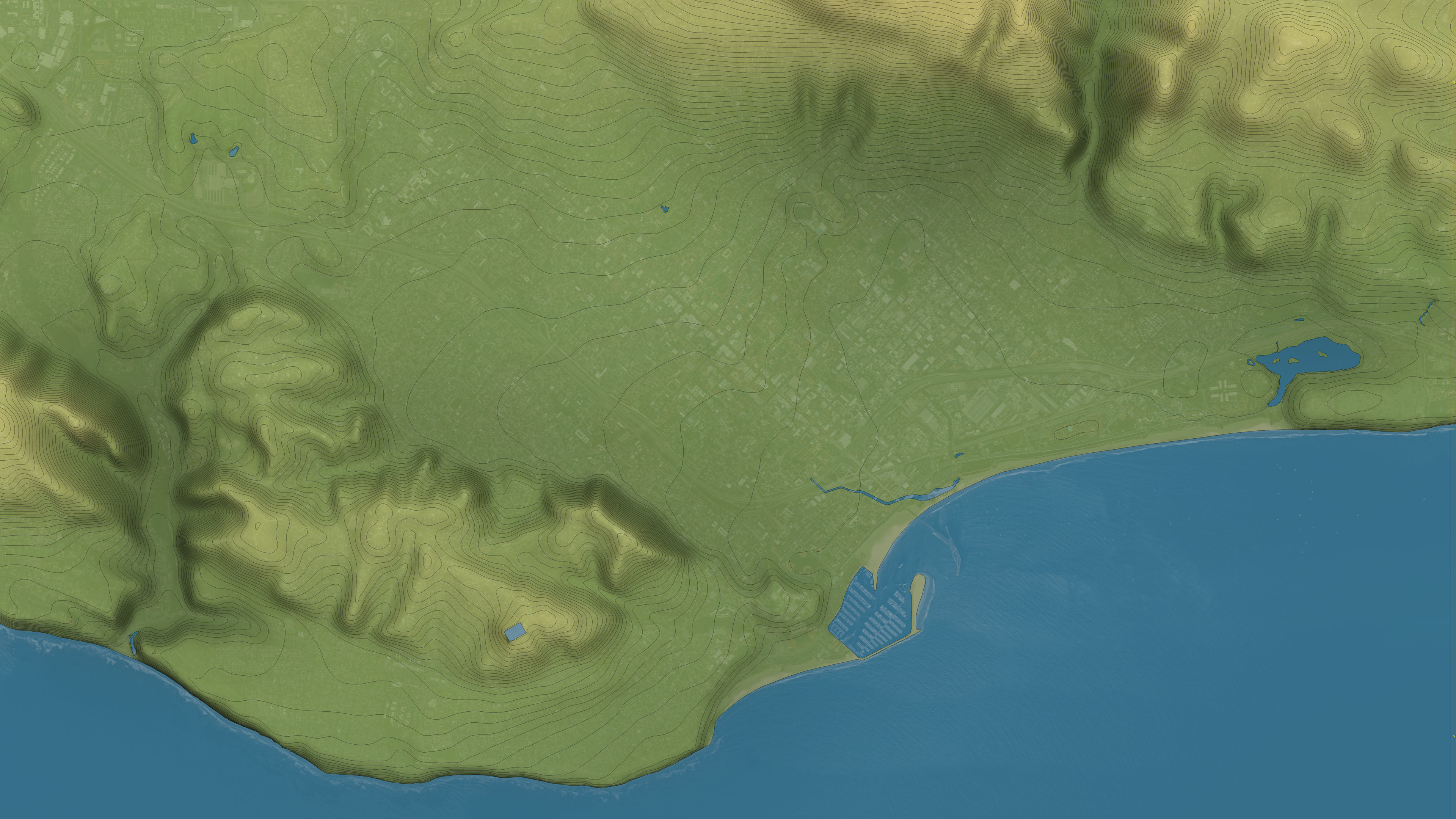 Santa Barbara - Topography Terrain Low-poly 3D model_33