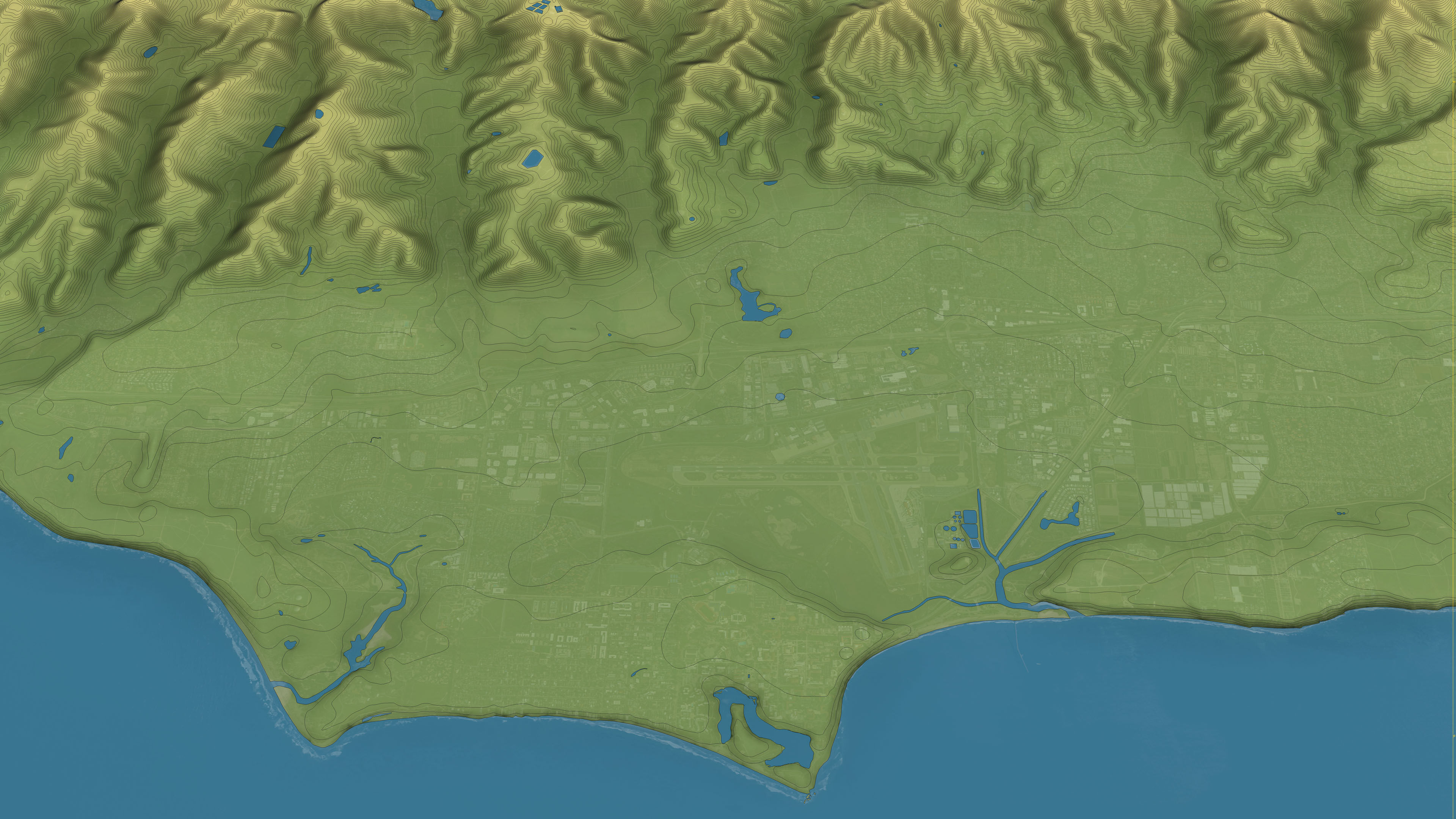 Santa Barbara - Topography Terrain Low-poly 3D model_27