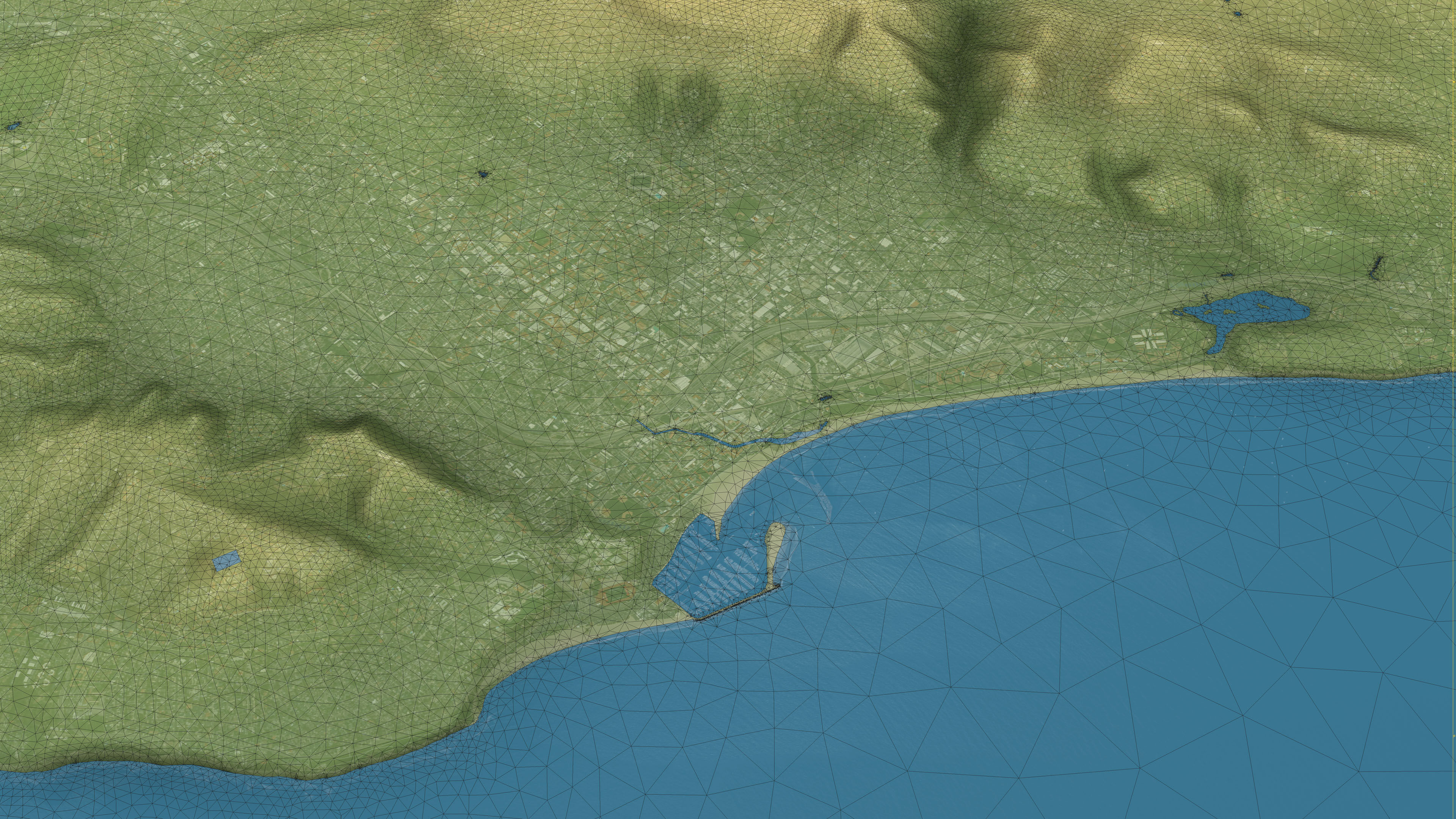 Santa Barbara - Topography Terrain Low-poly 3D model_23