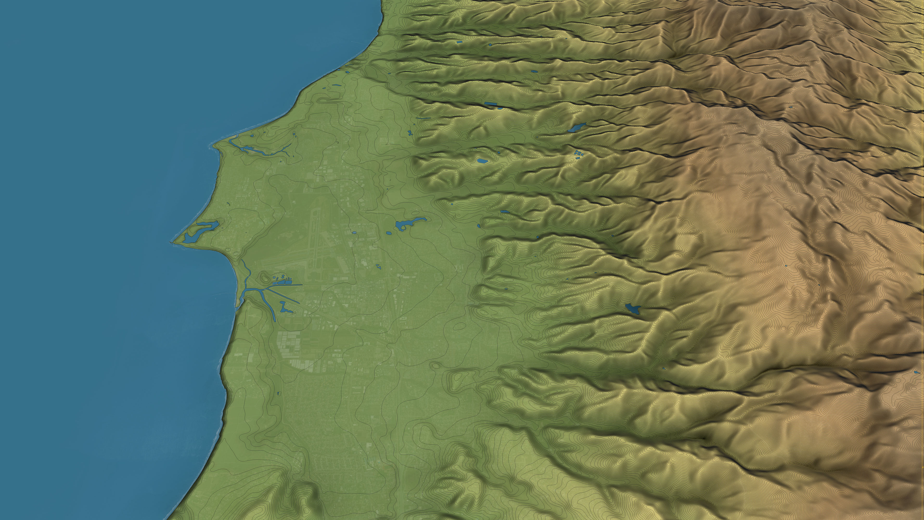 Santa Barbara - Topography Terrain Low-poly 3D model_12
