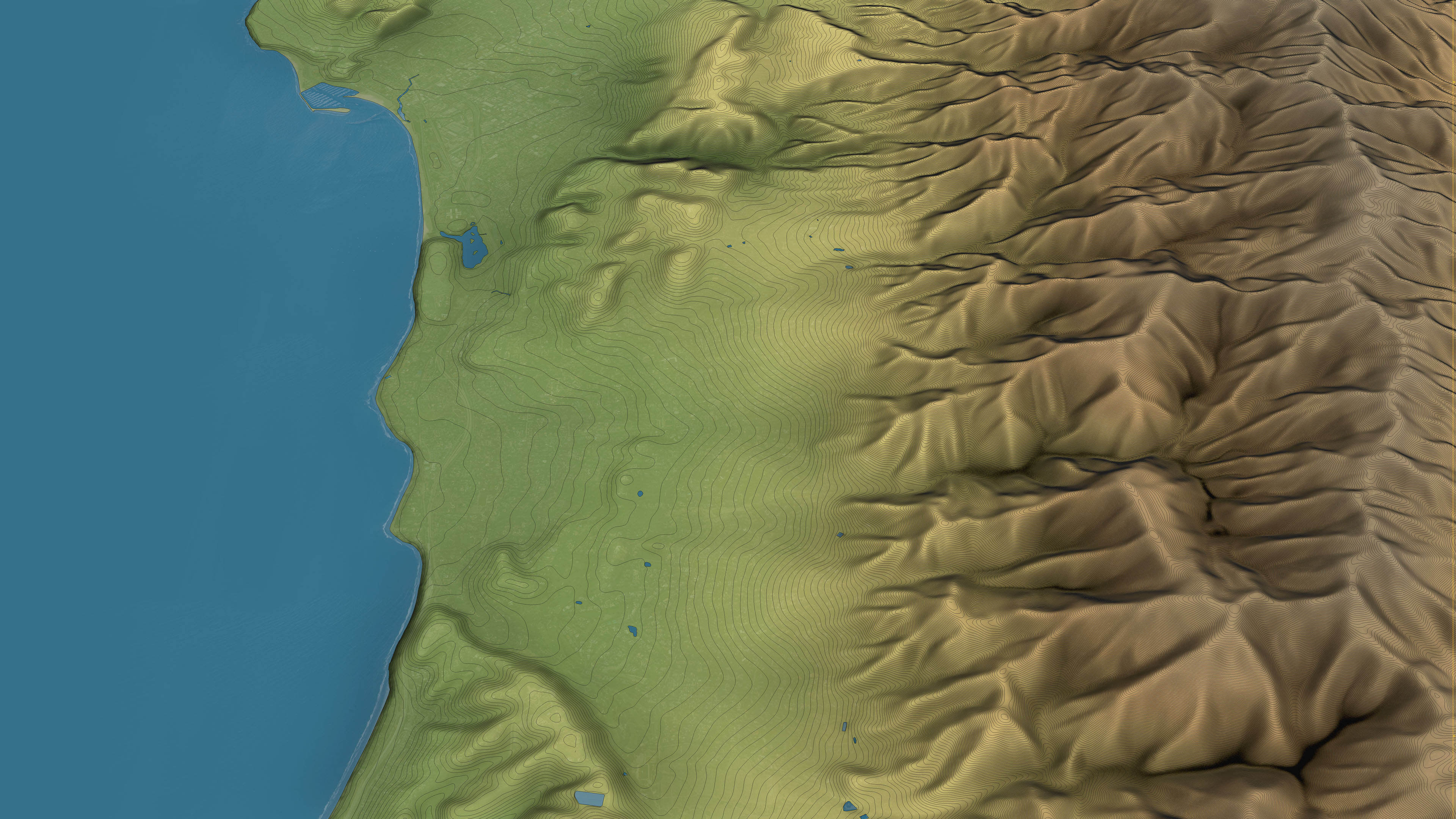 Santa Barbara - Topography Terrain Low-poly 3D model_18