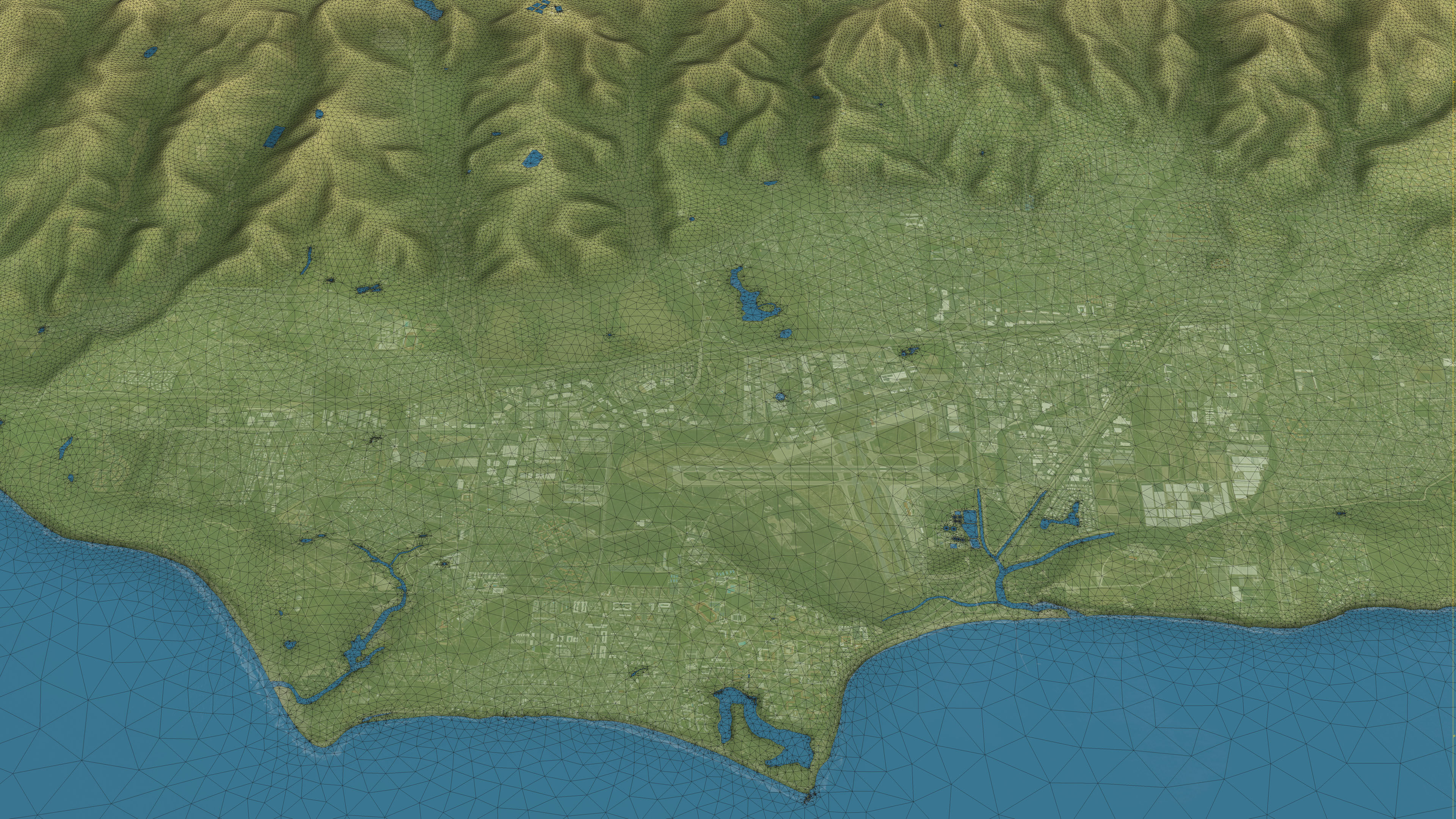 Santa Barbara - Topography Terrain Low-poly 3D model_26