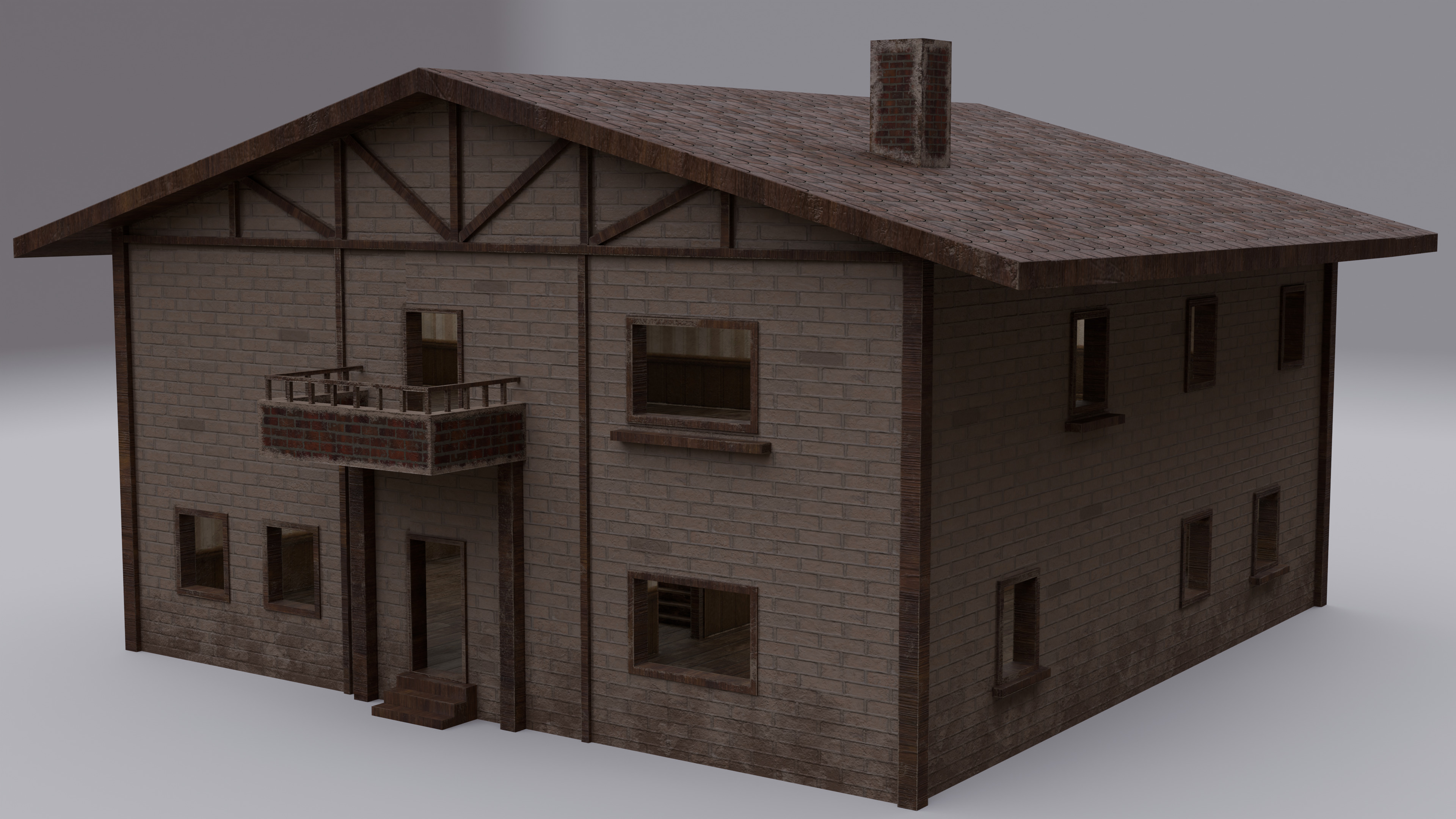 Free fire House Low-poly 3D model_1