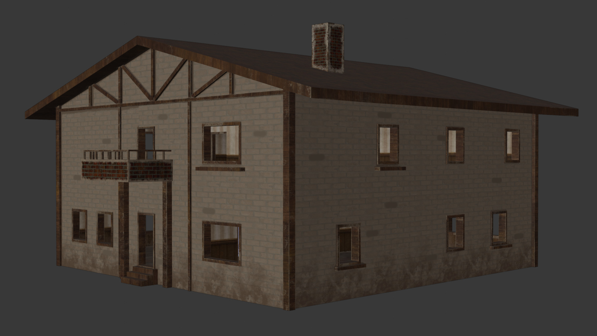 Free fire House Low-poly 3D model_5