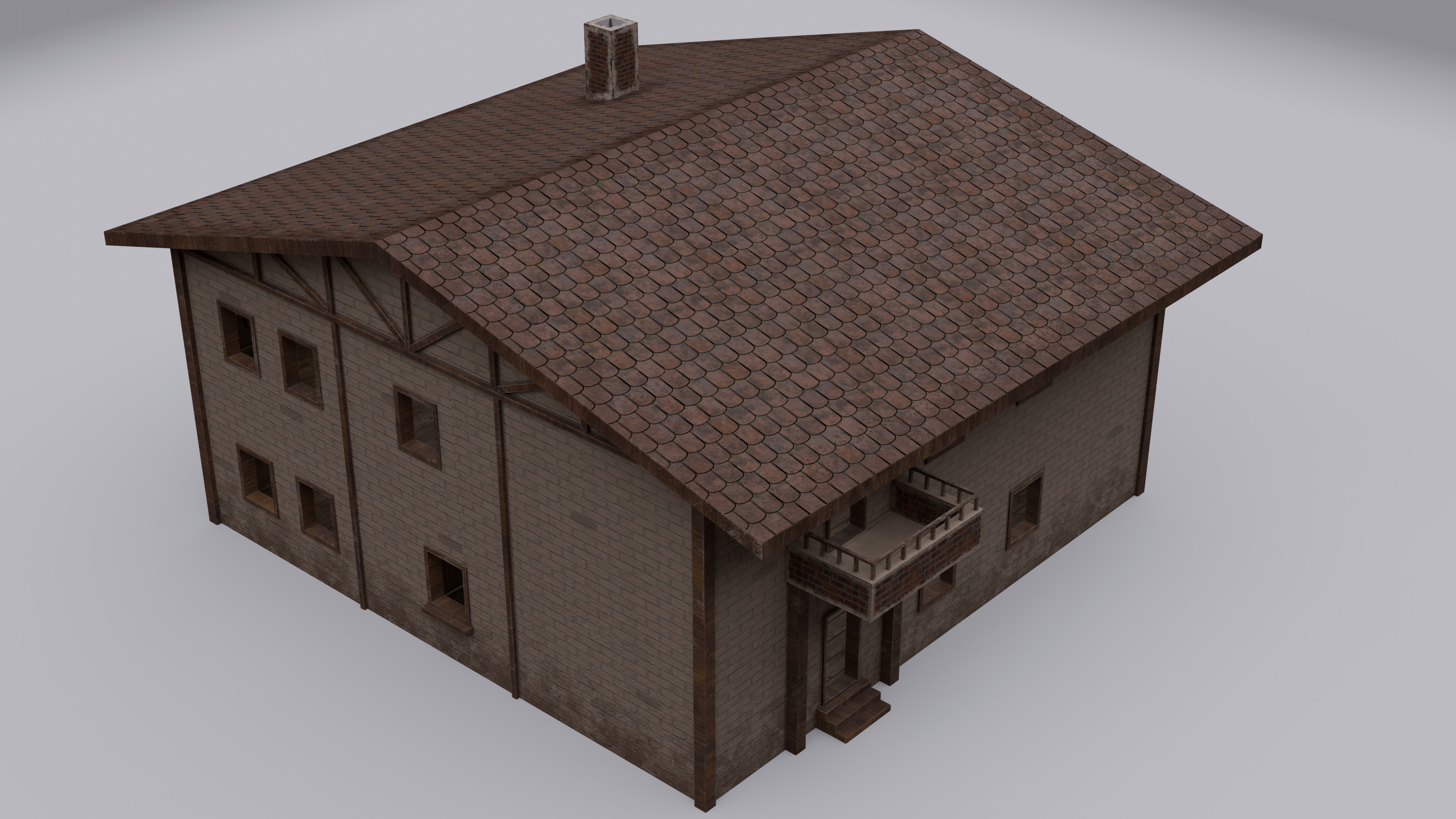 Free fire House Low-poly 3D model_3