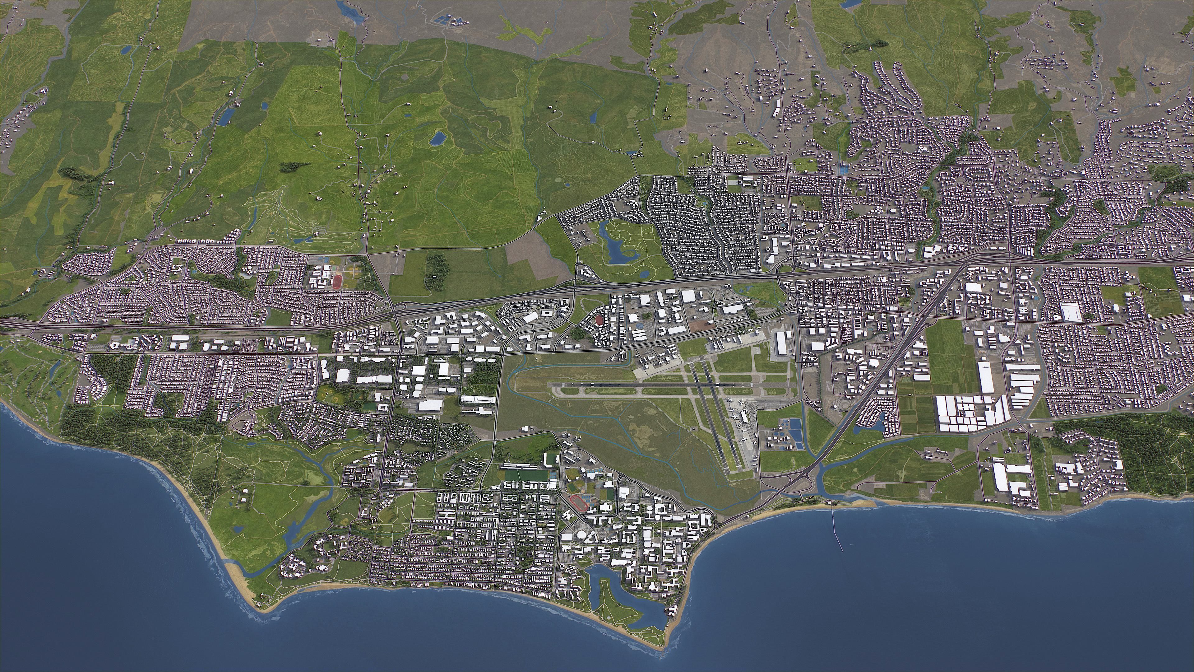 Santa Barbara - Topography Terrain 3D City 3D Model Collection_5