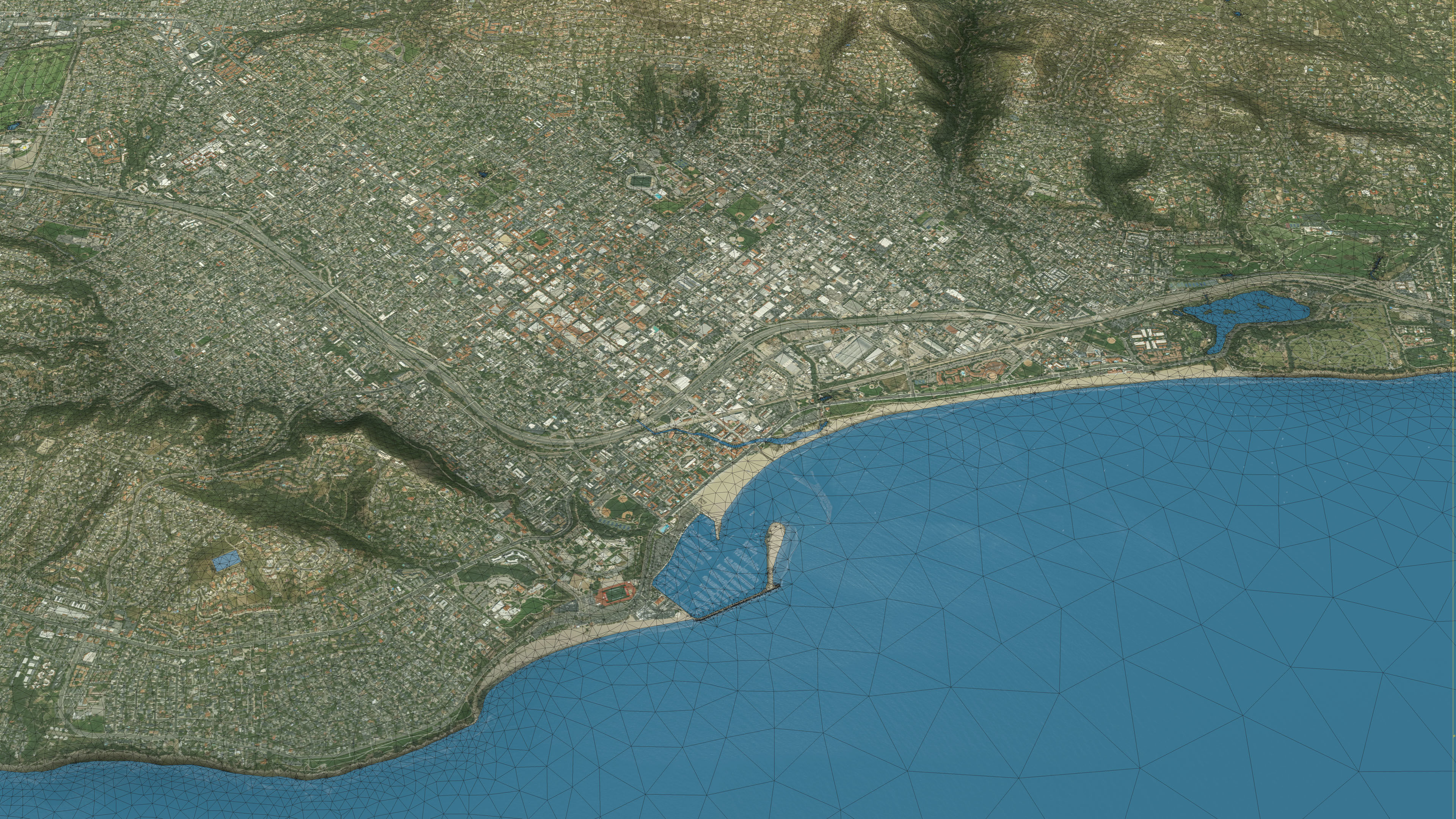Santa Barbara - Topography Terrain 3D City 3D Model Collection_2