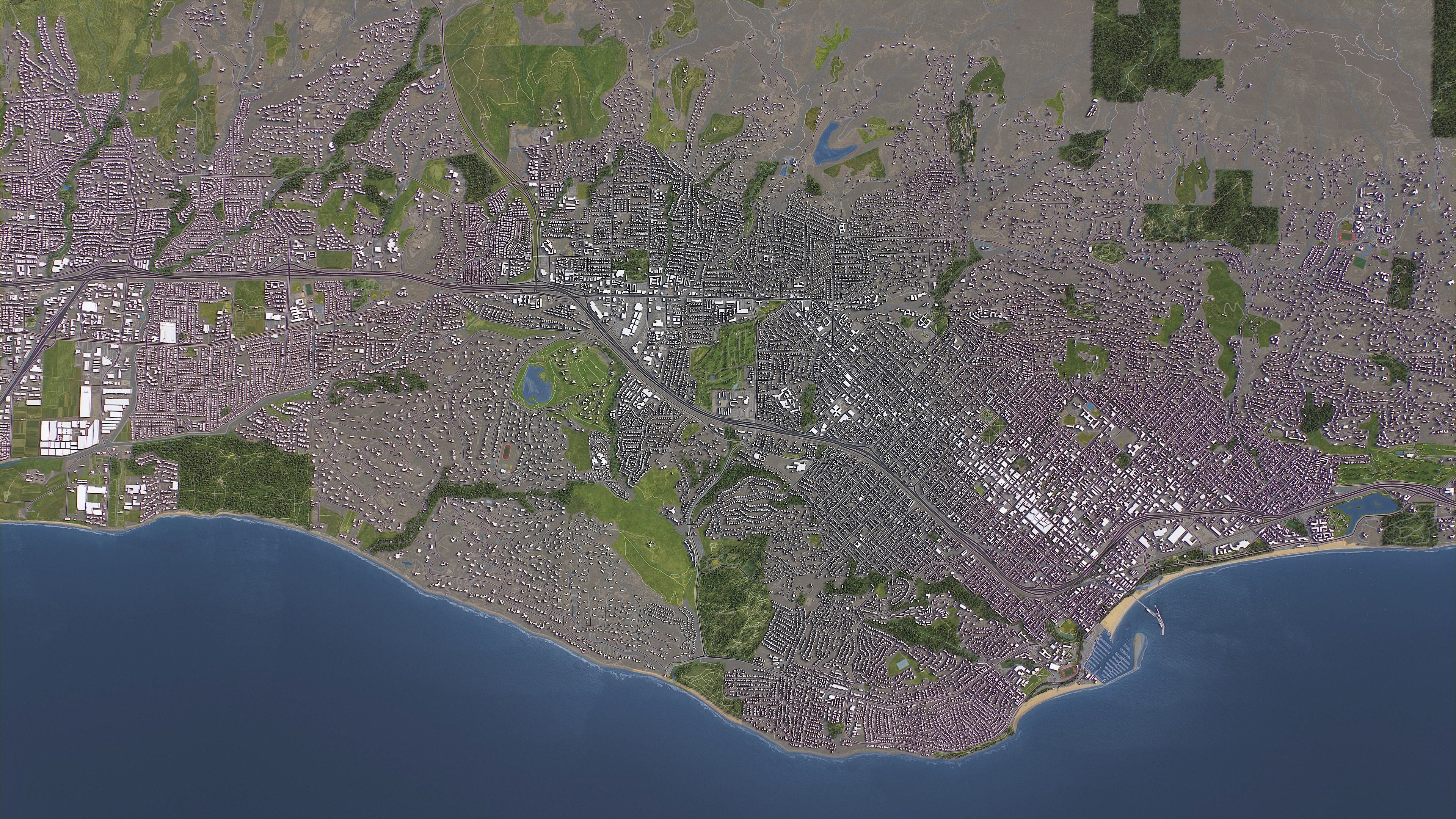 Santa Barbara - Topography Terrain 3D City 3D Model Collection_17