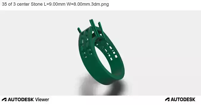 Modern Lattice Gem Ring 3D print model
