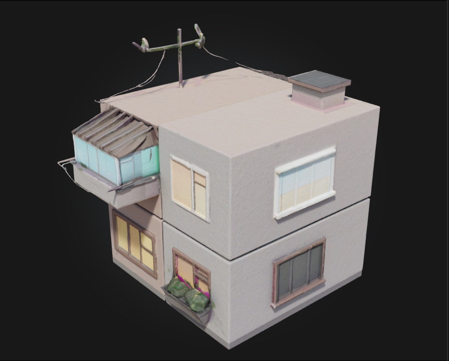 Cubist Dwellings  Abstract Living in Geometric Harmony 3D model_4