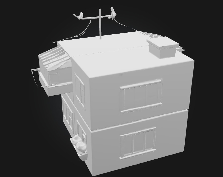 Cubist Dwellings  Abstract Living in Geometric Harmony 3D model_7