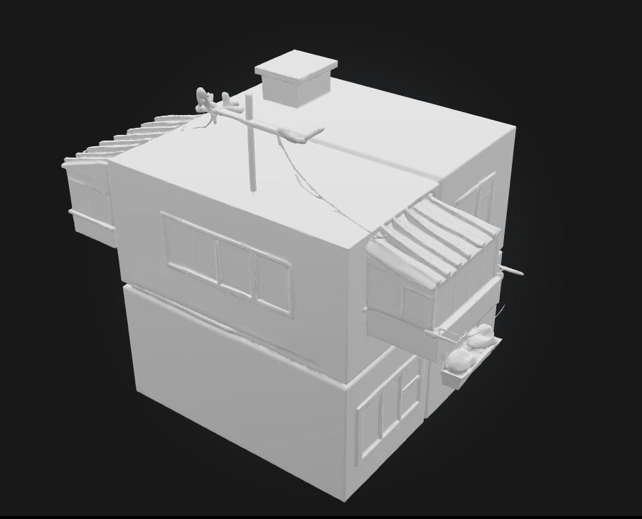 Cubist Dwellings  Abstract Living in Geometric Harmony 3D model_6