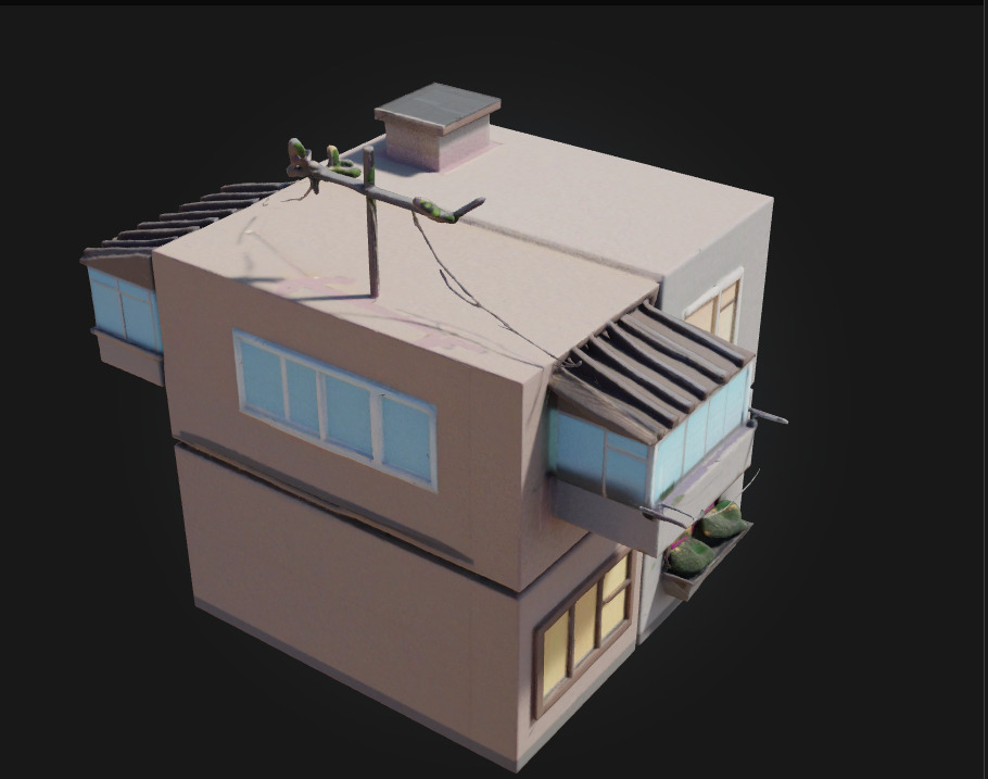 Cubist Dwellings  Abstract Living in Geometric Harmony 3D model_5