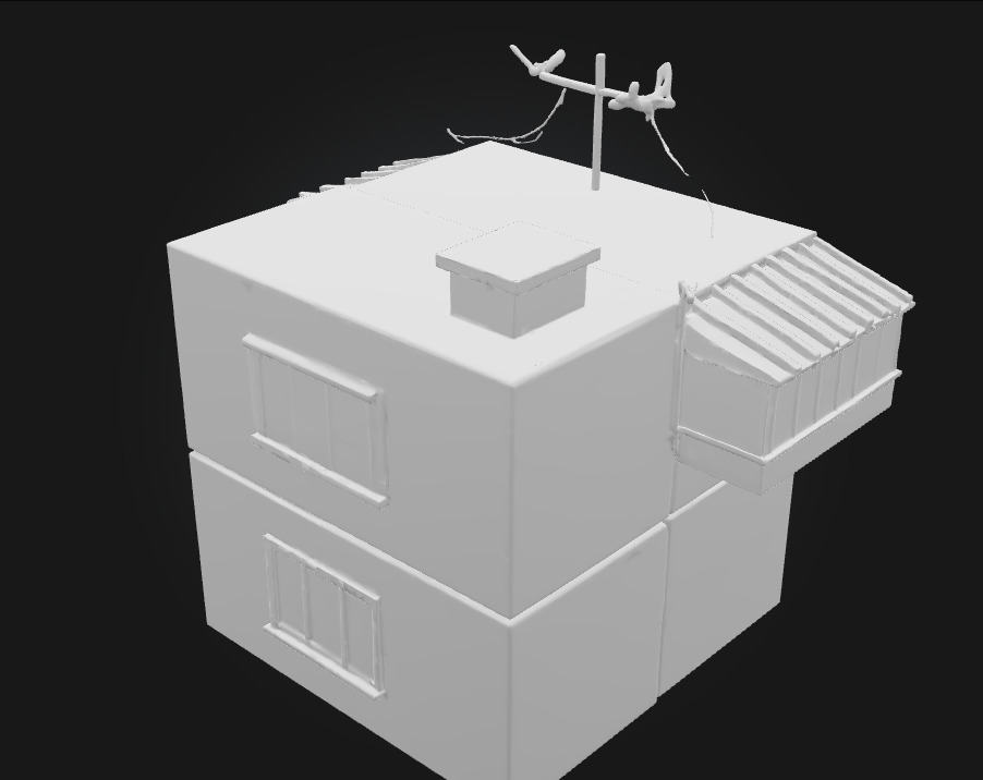 Cubist Dwellings  Abstract Living in Geometric Harmony 3D model_8