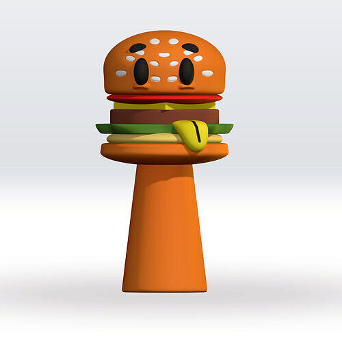 Sprunki Mr Burger STL 3D Multicolor 3mf 3D Model Character 3D print model