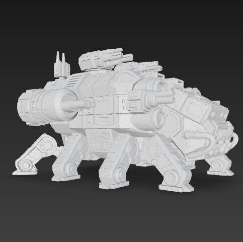 3D Printable Iron Oath Stegodon Heavy Armored Multi 3D model_5