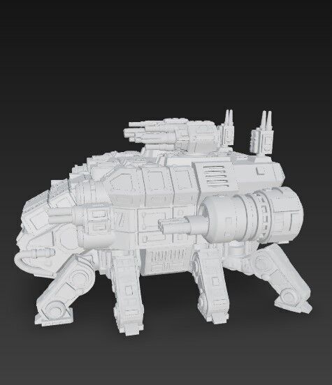 3D Printable Iron Oath Stegodon Heavy Armored Multi 3D model_17