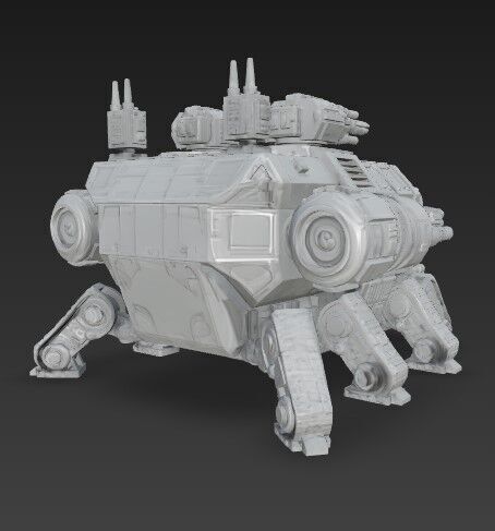 3D Printable Iron Oath Stegodon Heavy Armored Multi 3D model_24