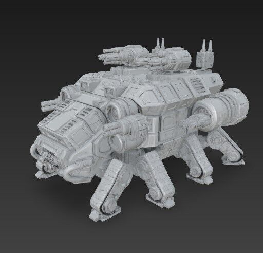 3D Printable Iron Oath Stegodon Heavy Armored Multi 3D model_9
