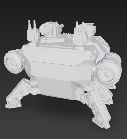 3D Printable Iron Oath Stegodon Heavy Armored Multi 3D model_3