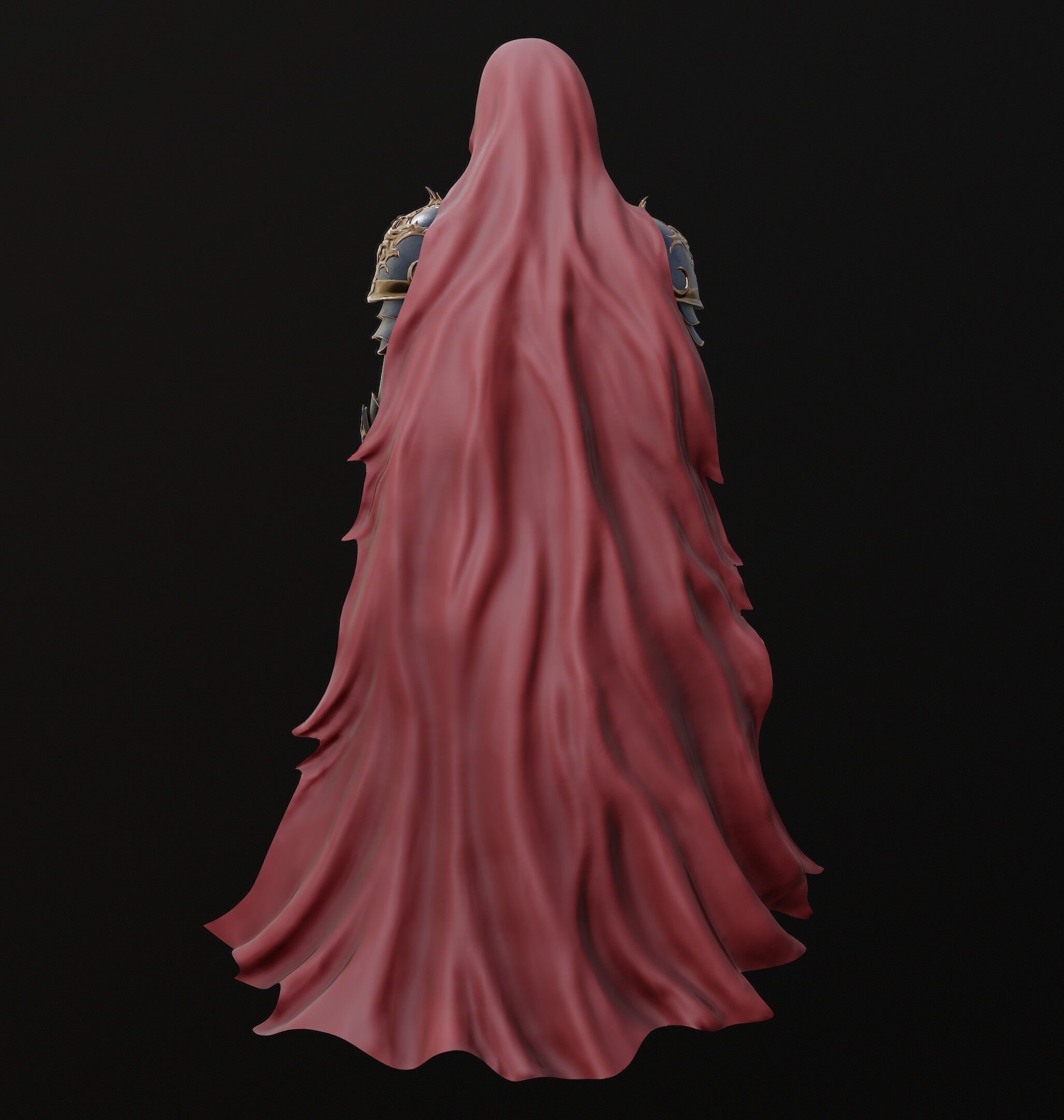 Knight game ready Low-poly 3D model_6