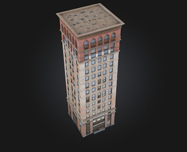 The Tower of Elegance  Graceful Architecture in Vertical Form 3D model 5