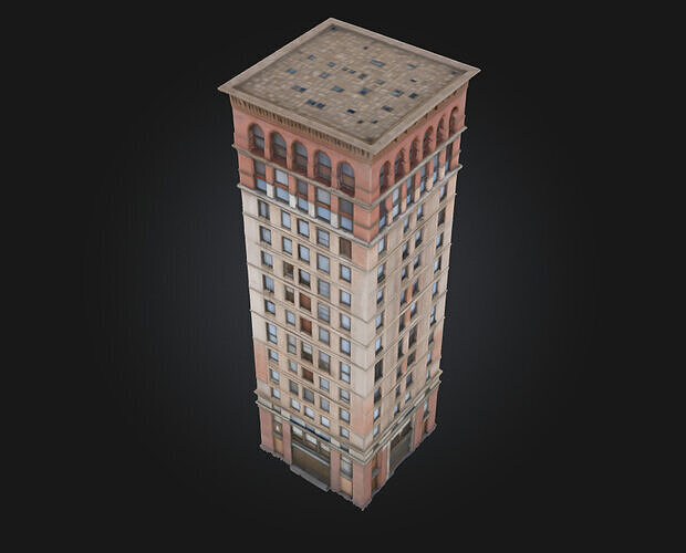 The Tower of Elegance  Graceful Architecture in Vertical Form 3D model 7