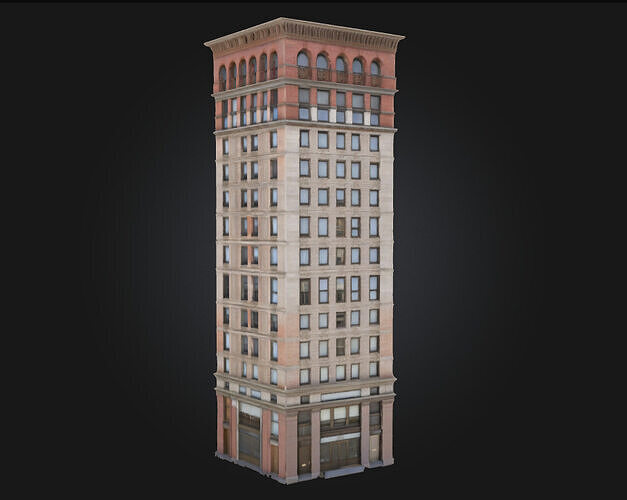 The Tower of Elegance  Graceful Architecture in Vertical Form 3D model 2