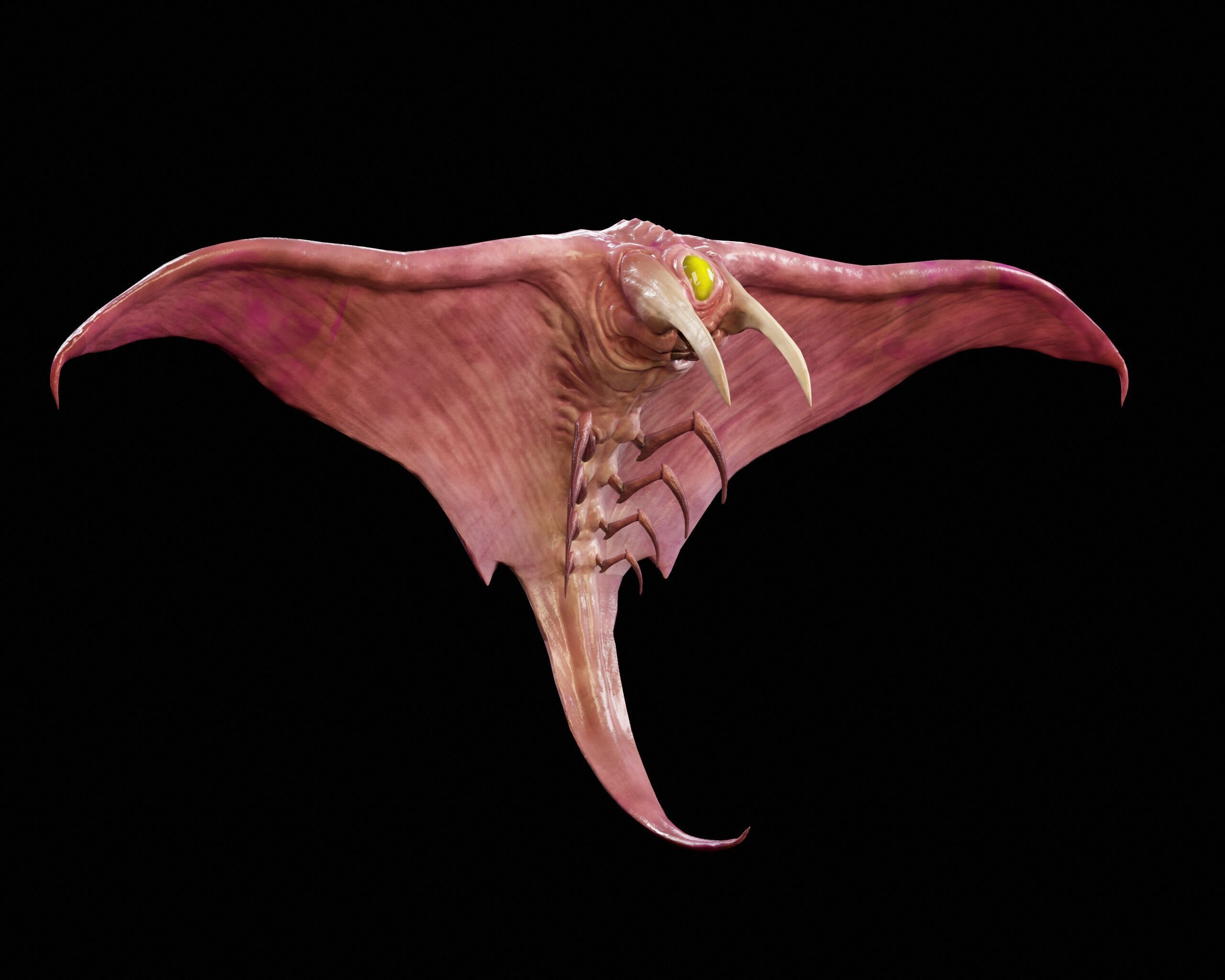 Sci-Fi Alien Bug Creature  Low-poly 3D model_2