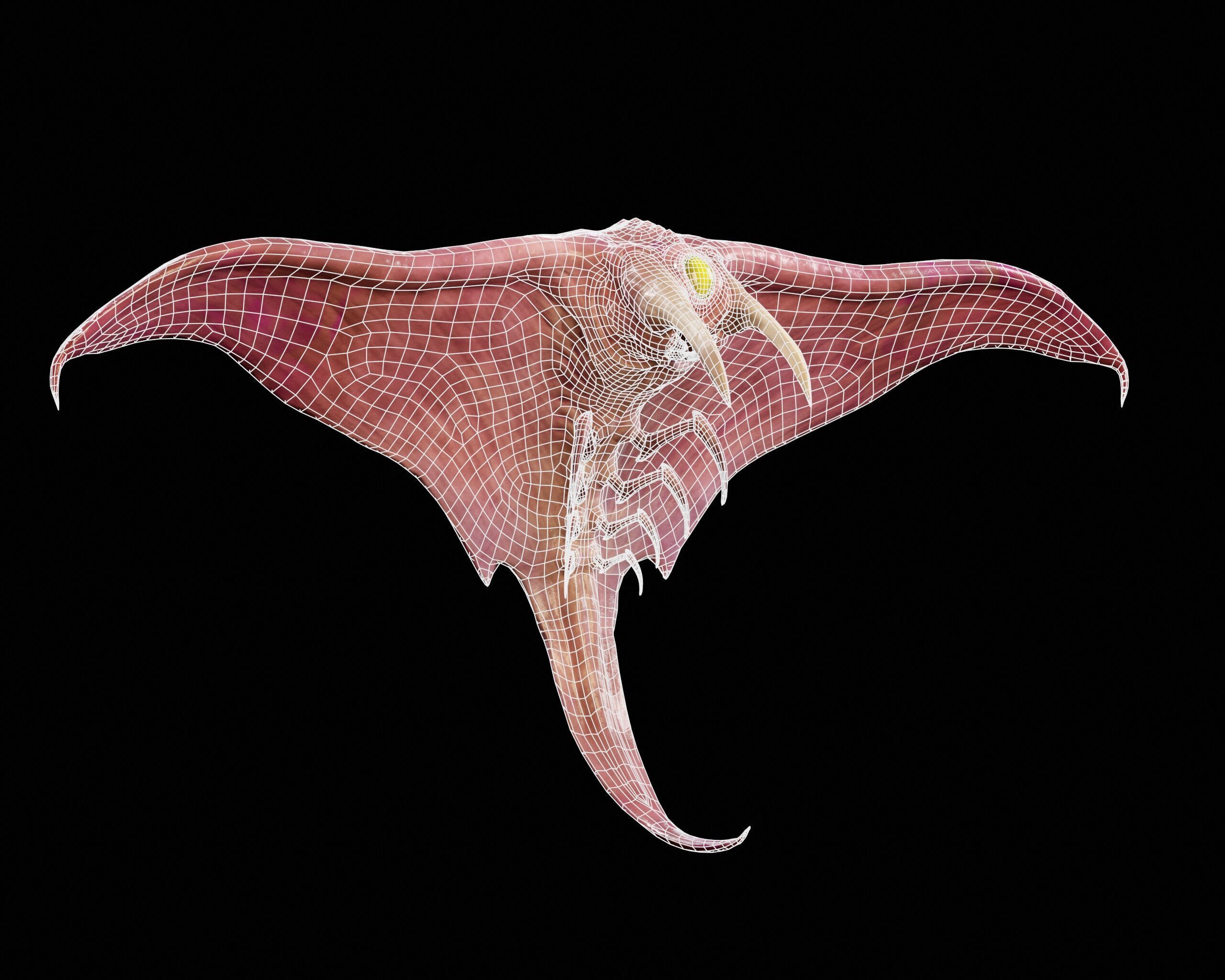 Sci-Fi Alien Bug Creature  Low-poly 3D model_3