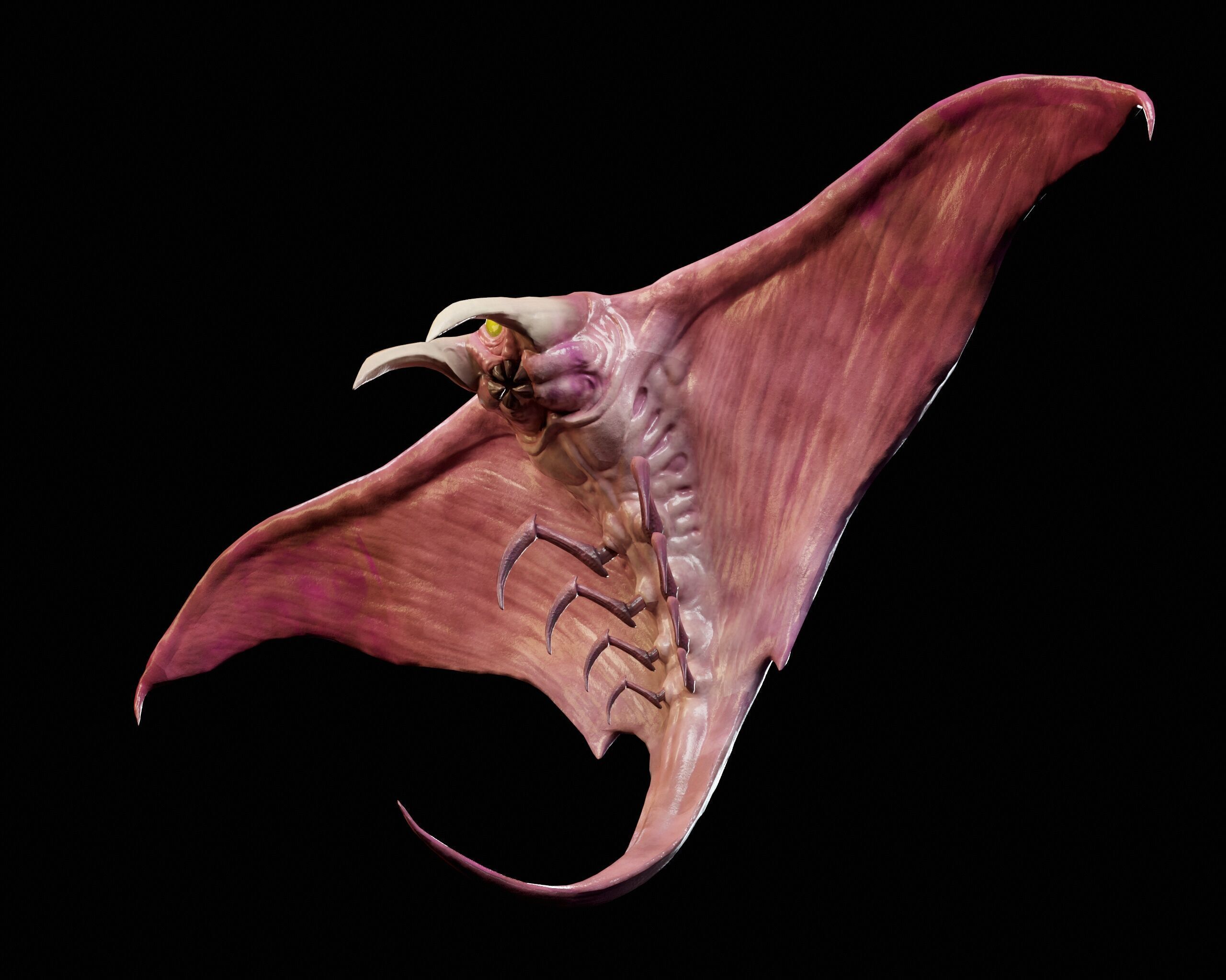 Sci-Fi Alien Bug Creature  Low-poly 3D model_8