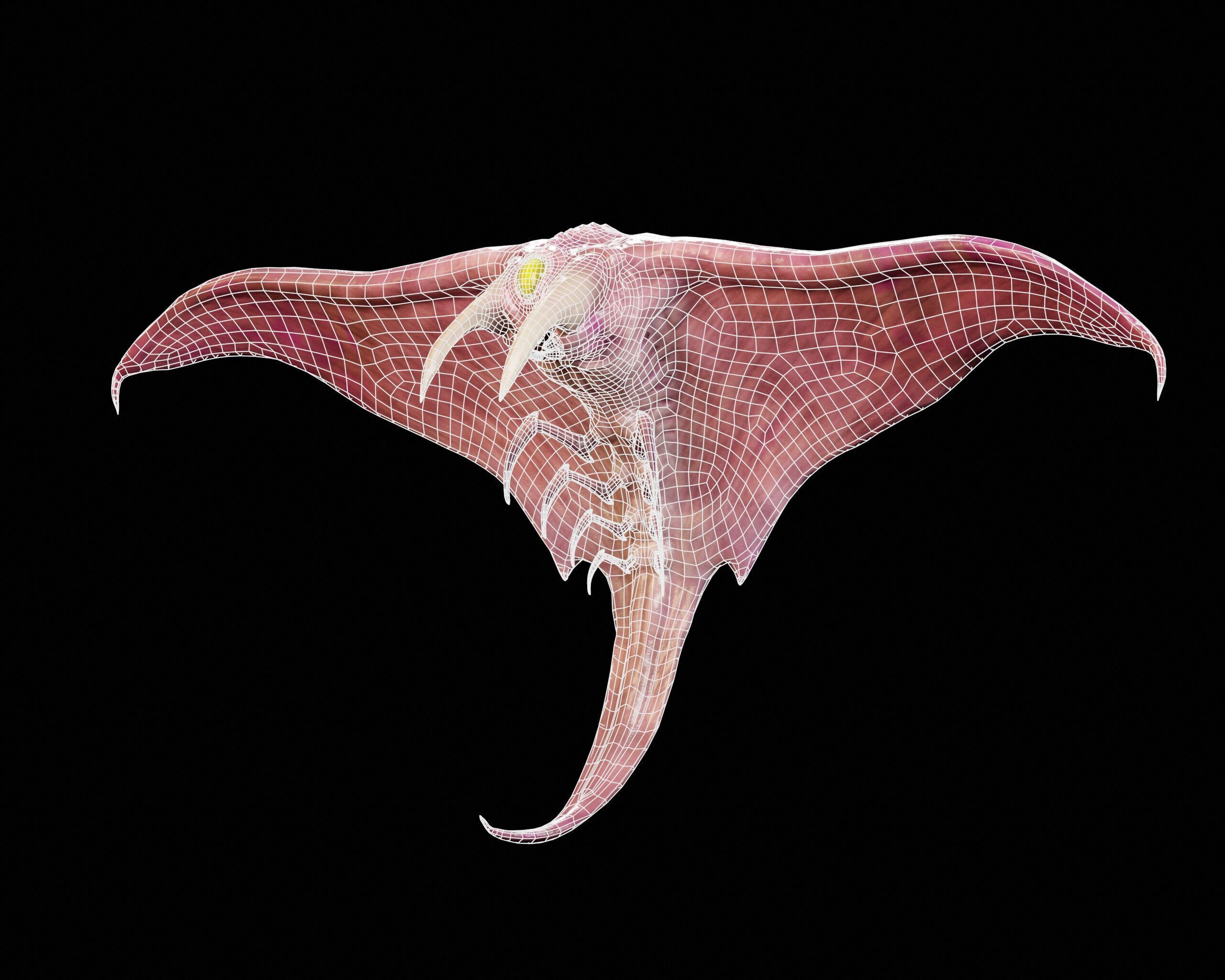 Sci-Fi Alien Bug Creature  Low-poly 3D model_7