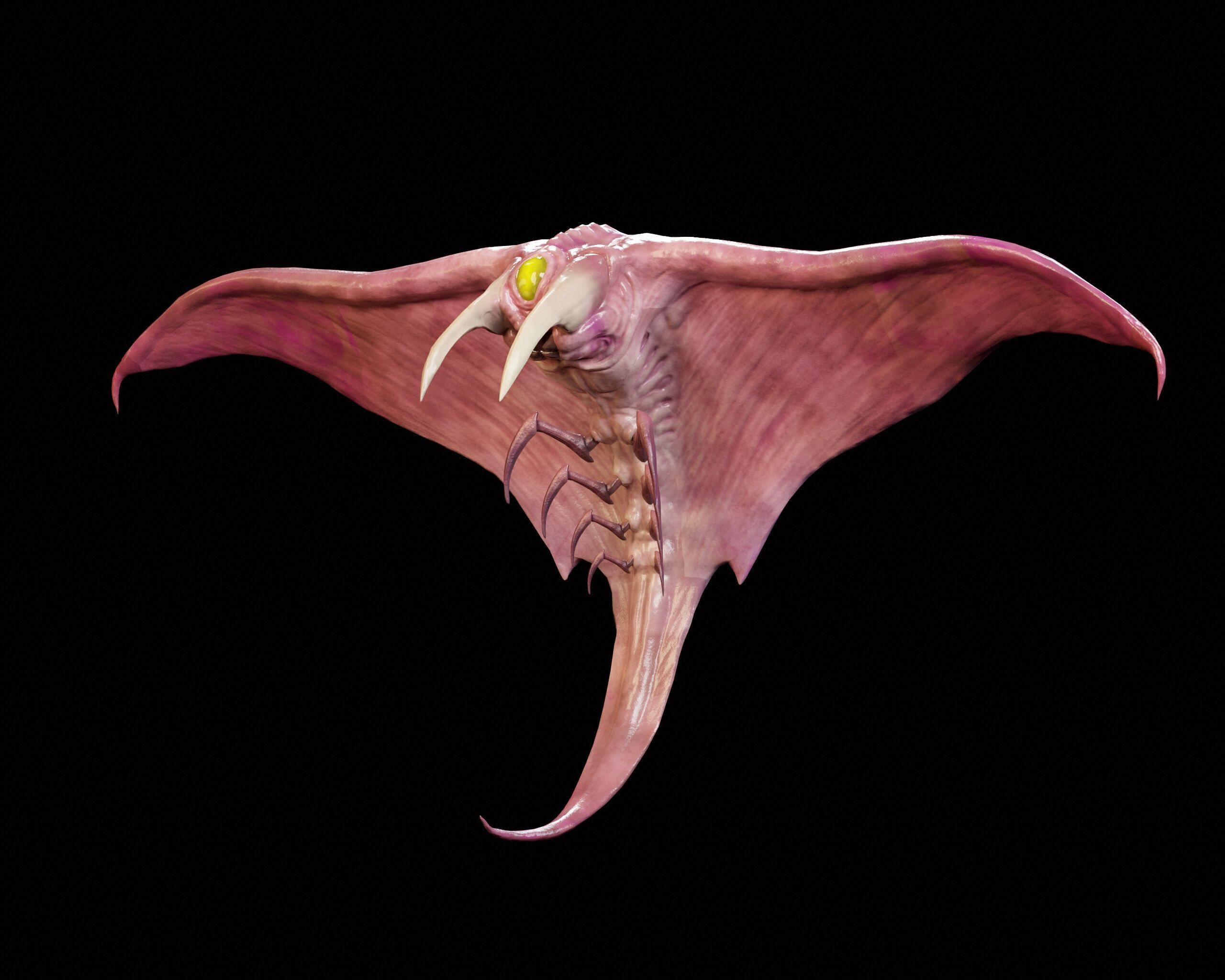 Sci-Fi Alien Bug Creature  Low-poly 3D model_6