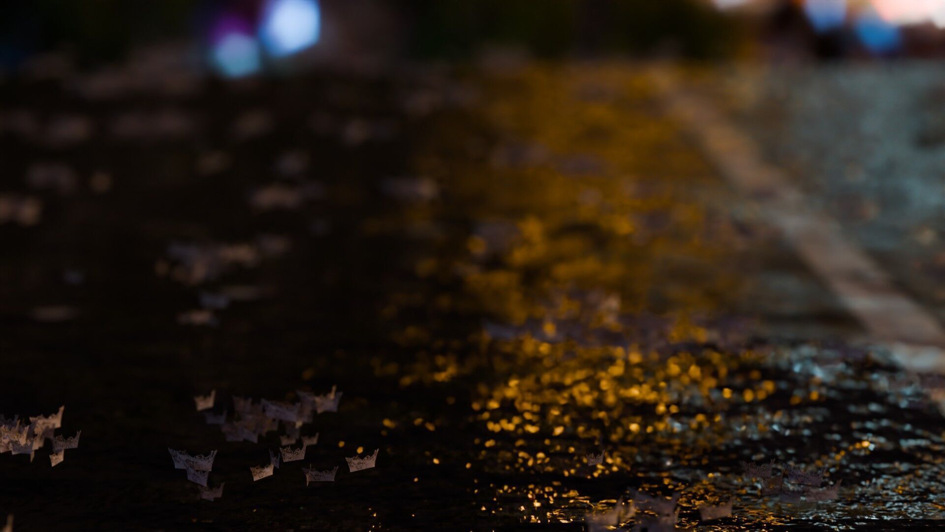 Animated Rain Low-poly 3D model_6