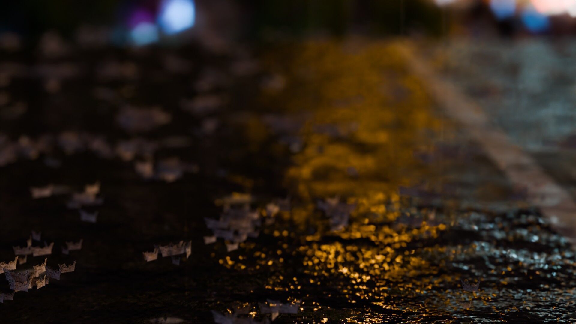 Animated Rain Low-poly 3D model_11