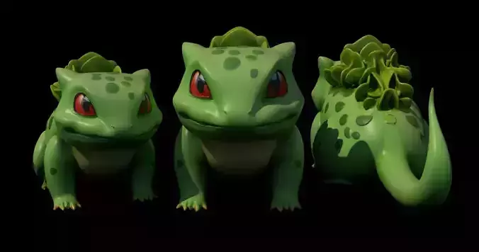Frog Creature Bulbasaur 3D Model