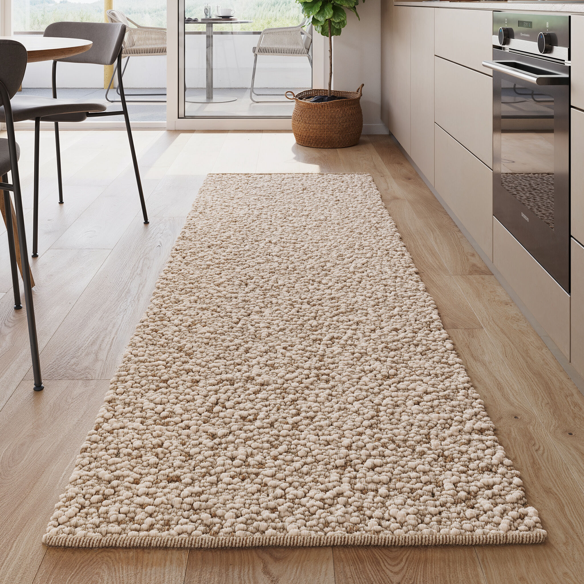 Benuta Wool Runner Patch Brown 3D model_2